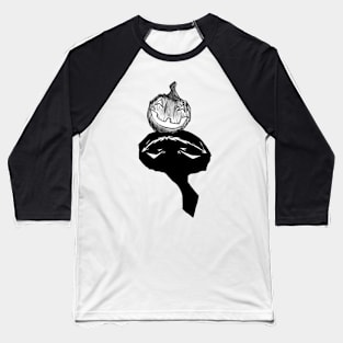 Jack-o'-lantern Shadow Baseball T-Shirt